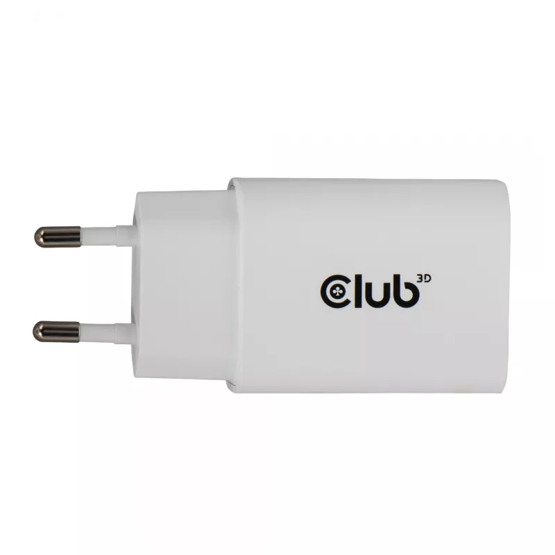 USB‑C lādētājs 2 gab. komplekts CLUB3D CAC-3020, 30 W kopējā jauda, balts