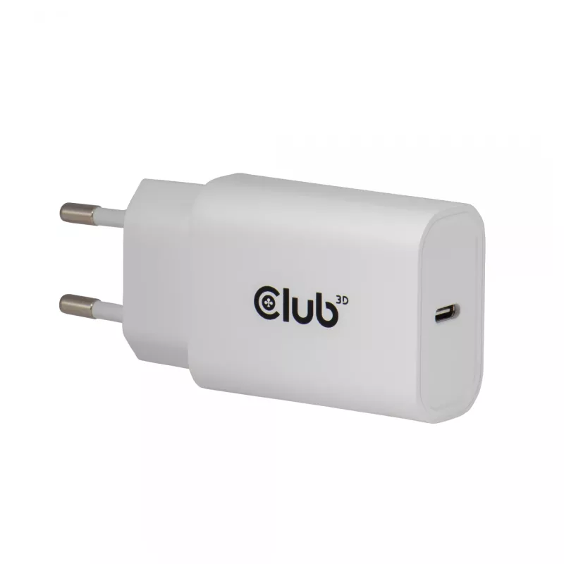 USB‑C lādētājs 2 gab. komplekts CLUB3D CAC-3020, 30 W kopējā jauda, balts