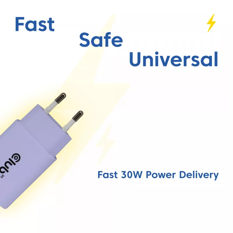 Strāvas adapteris club 3d USB-C lādētājs 30 W 2-pack kompakts tālruņiem un planšetdatoriem