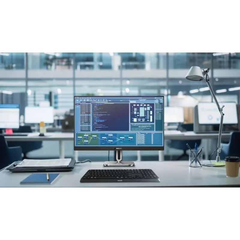 Philips 4000 sērijas 27B2N4500/00 datora monitors 68.6 cm (27 collas) 2560 x 1440 pikseļi Quad HD LCD Pelēks