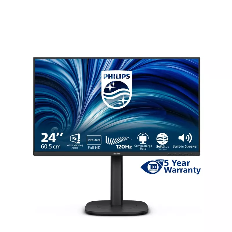 Philips 3000 sērijas 24B2N3200J/00 datora monitors 60,5 cm (23,8 collas) 1920 x 1080 pikseļi Full HD LCD Melns