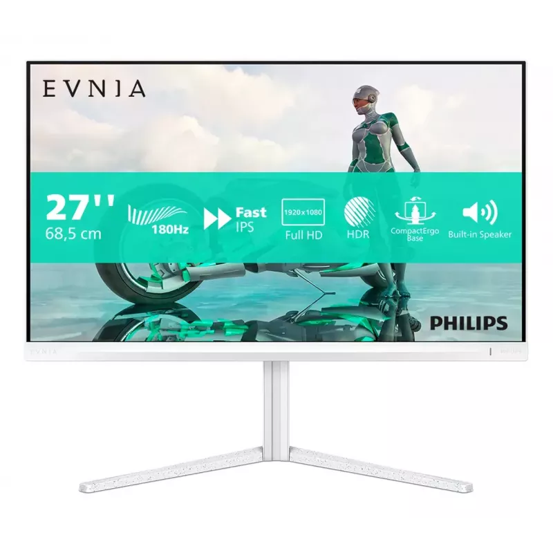 Philips Evnia 27M2N3201A/00 datora monitors 68.6 cm (27 colli) 1920 x 1080 pikseļi Full HD LCD Balts