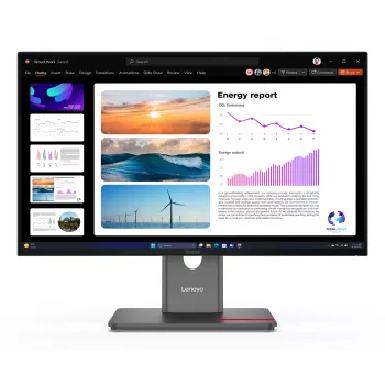 Lenovo ThinkVision P24Q-40 monitors, 60,5 cm (23,8 collas), 2560 x 1440 pikseļi, Quad HD, LCD, 6 ms, melns