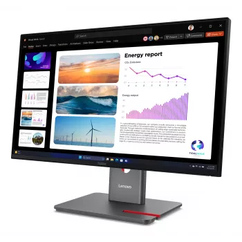 Lenovo ThinkVision P24Q-40 monitors, 60,5 cm (23,8 collas), 2560 x 1440 pikseļi, Quad HD, LCD, 6 ms, melns