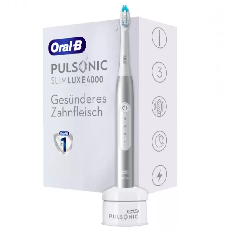 Oral-B Pulsonic plāns Luxe 4000 Adult Sonic toothbrush Platinum