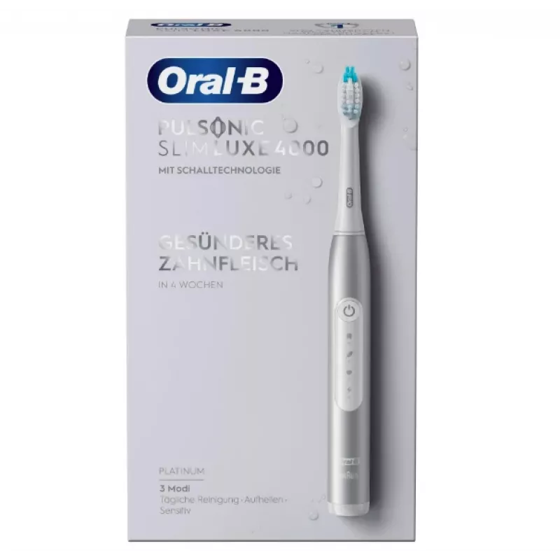 Oral-B Pulsonic plāns Luxe 4000 Adult Sonic toothbrush Platinum