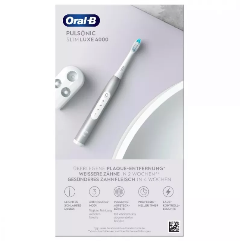 Oral-B Pulsonic plāns Luxe 4000 Adult Sonic toothbrush Platinum