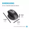 HP 930 Creator bezvadu pele, labā roka, Bluetooth, 3000 DPI, sudraba