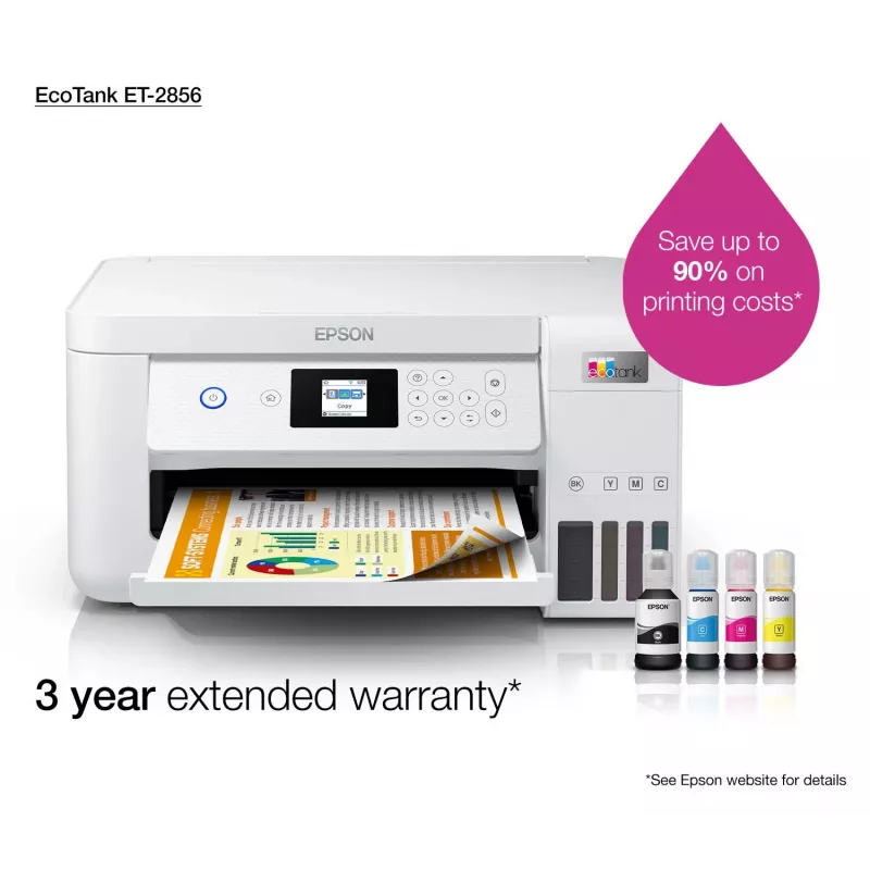 Epson EcoTank ET-2856 Inkjet A4 5760 x 1440 DPI 33 ppm Wi-Fi