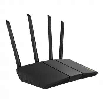 ASUS RT-AX57 bezvadu maršrutētājs Gigabit Ethernet Divjoslu (2,4 GHz / 5 GHz) Melns