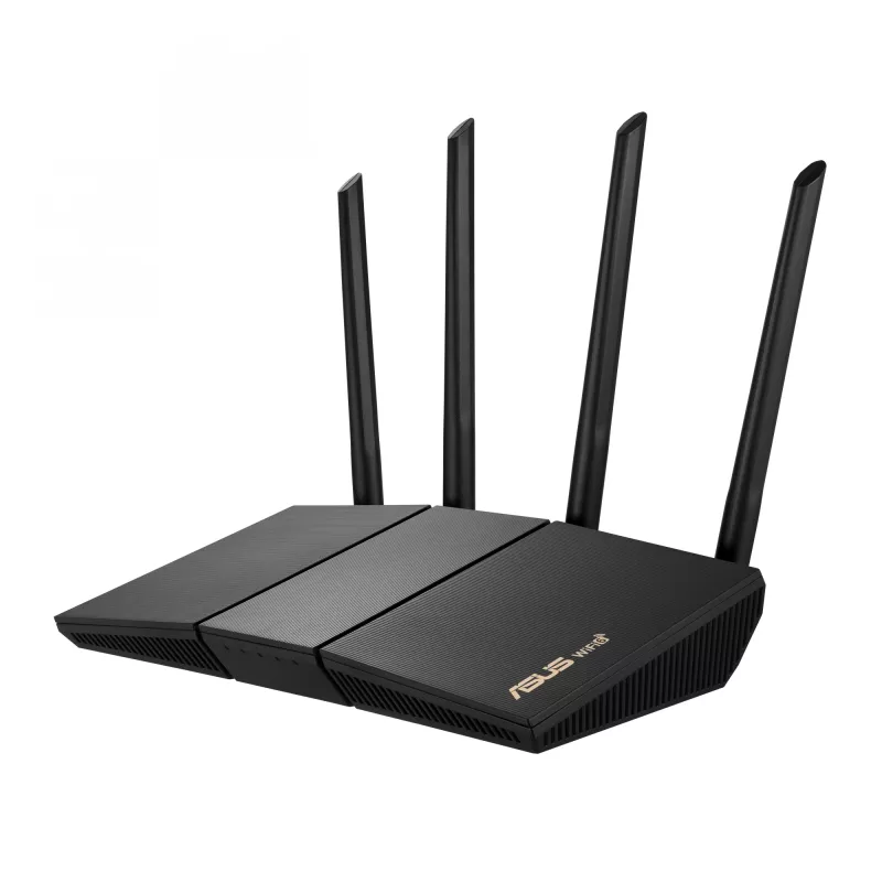 ASUS RT-AX57 bezvadu maršrutētājs Gigabit Ethernet Divjoslu (2,4 GHz / 5 GHz) Melns