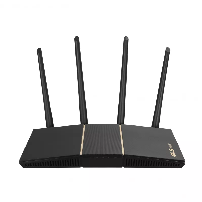 ASUS RT-AX57 bezvadu maršrutētājs Gigabit Ethernet Divjoslu (2,4 GHz / 5 GHz) Melns