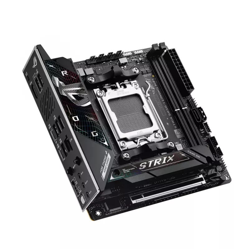 Mātesplate ASUS ROG STRIX B850-I GAMING WIFI, AMD B850, Socket AM5, mini ITX, 2x DDR5, Wi‑Fi 7, 2.5Gb LAN