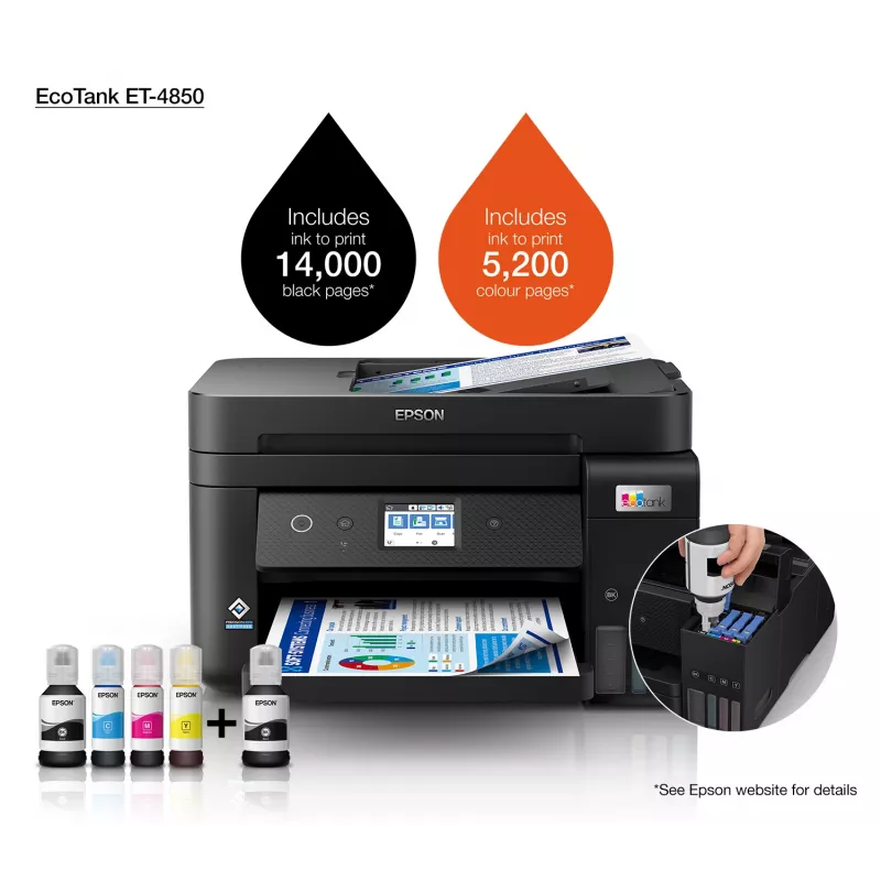Epson EcoTank ET-4850 Inkjet A4 4800 x 1200 DPI 33 ppm Wi-Fi