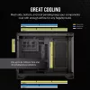 CORSAIR PC korpuss - vidēja izmēra tornis - 2500x divu kameru - melns