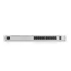 Pārvaldāms komutators UBIQUITI USW-PRO-24-EU — 24× Gigabit RJ-45, 2× SFP+, L2/L3, montējams statīvā, sudraba