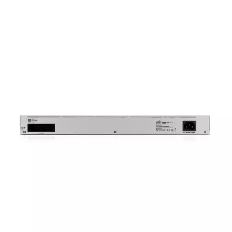 Pārvaldāms komutators UBIQUITI USW-PRO-24-EU — 24× Gigabit RJ-45, 2× SFP+, L2/L3, montējams statīvā, sudraba