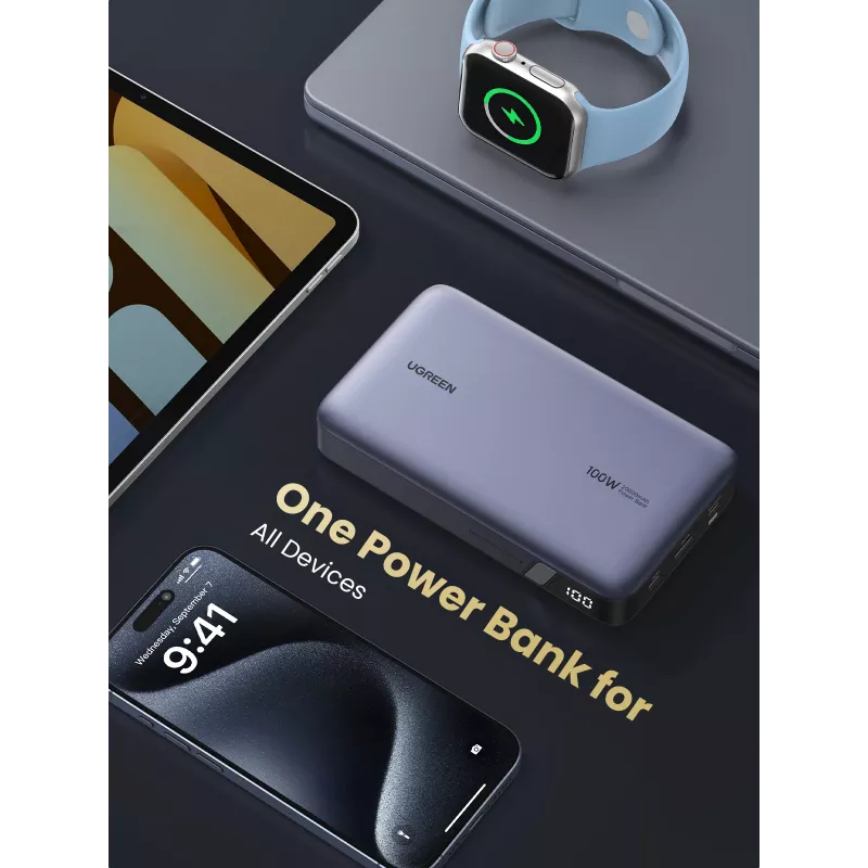 Ugreen 25188 ārējais akumulators 20000 mAh pelēks