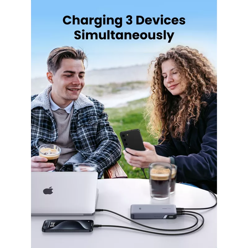 Ugreen 25188 ārējais akumulators 20000 mAh pelēks