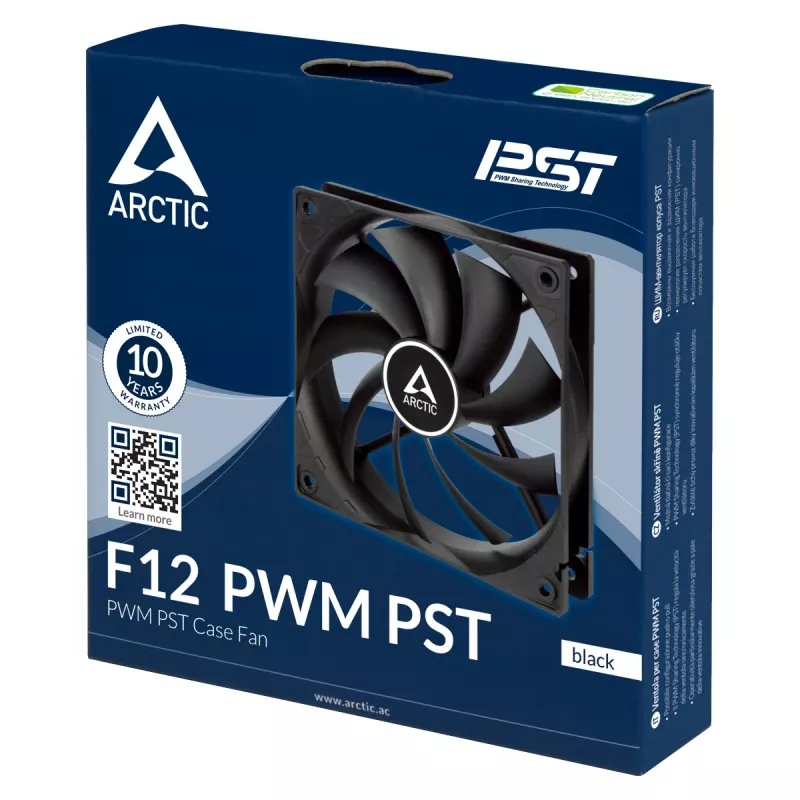 ARCTIC F12 PWM PST 120 mm PWM PST korpusa ventilators, ventilators, 12 cm, 230 RPM, 1350 RPM, 0,3 sone, 90,1 m³/h