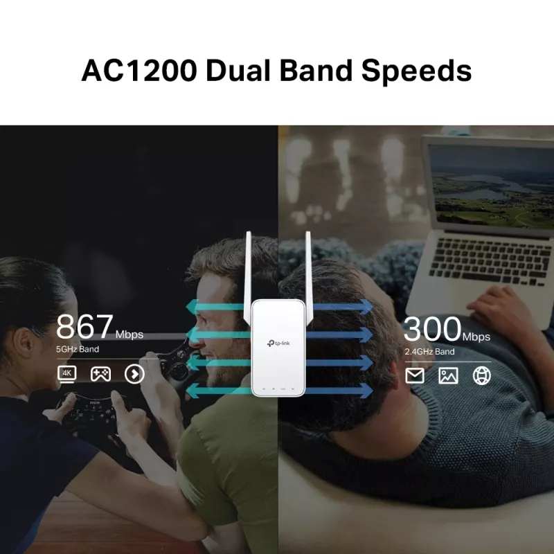Tīkla atkārtotājs TP-Link AC1200 Mesh Wi-Fi diapazona paplašinātājs