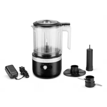 Elektriskais virtuves kombains KitchenAid 5KFCB519EBM 1.19 L 24 W Melns Caurspīdīgs