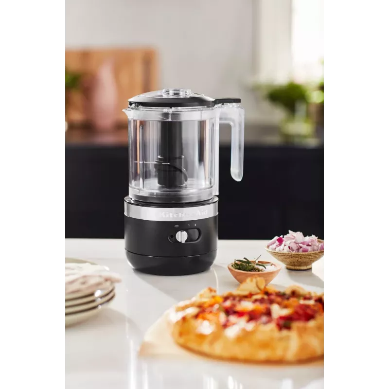 Elektriskais virtuves kombains KitchenAid 5KFCB519EBM 1.19 L 24 W Melns Caurspīdīgs