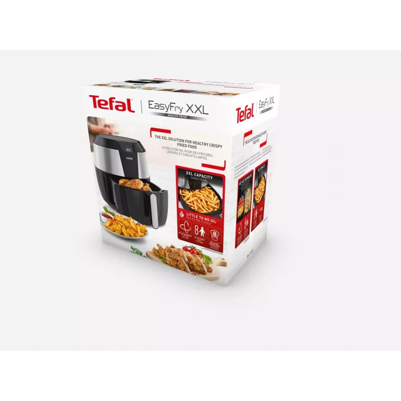 Tefal Easy Fry EY701D Viena 5,6 L Brīvi stāvošs 1850 W Karstā gaisa fritieris Melns, Nerūsējošais tērauds