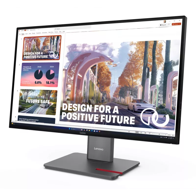 Lenovo ThinkVision P27QD-40 monitors, 68,6 cm (27 collas), 2560 x 1440 pikseļi, Wide Quad HD, LED, 6 ms, melns