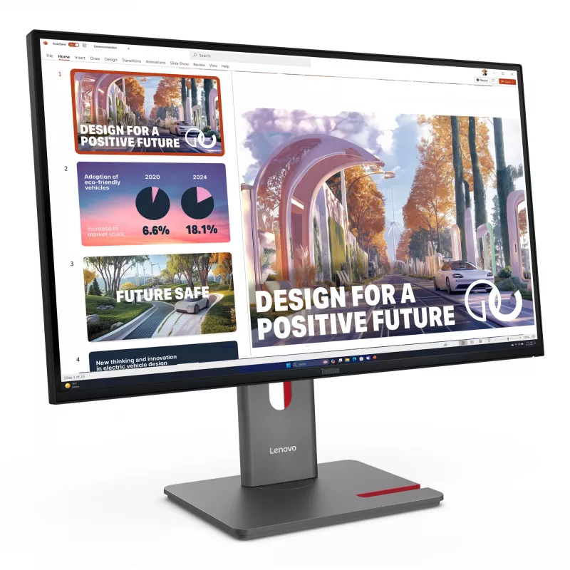 Lenovo ThinkVision P27QD-40 monitors, 68,6 cm (27 collas), 2560 x 1440 pikseļi, Wide Quad HD, LED, 6 ms, melns