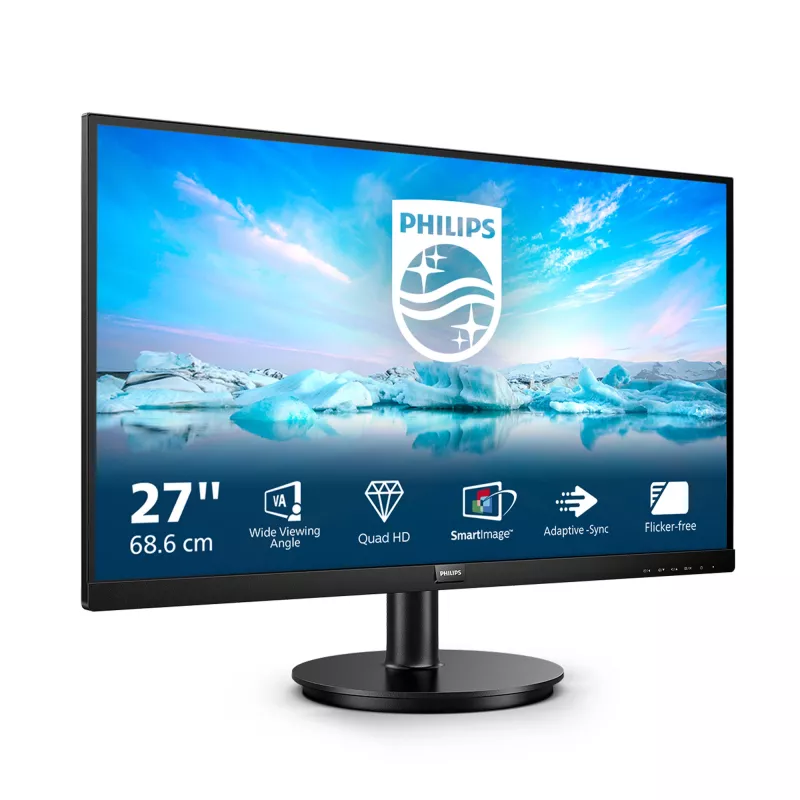 Philips V Line 275V8LA/00 datora monitors 68.6 cm (27 collas) 2560 x 1440 pikseļi Quad HD LED Melns