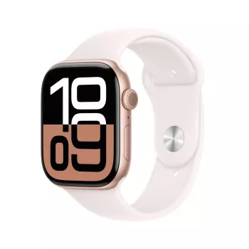 APPLE Watch Series 10 GPS 46mm rožu zelta alumīnija korpuss ar gaiši rozā sporta siksniņu - M/L
