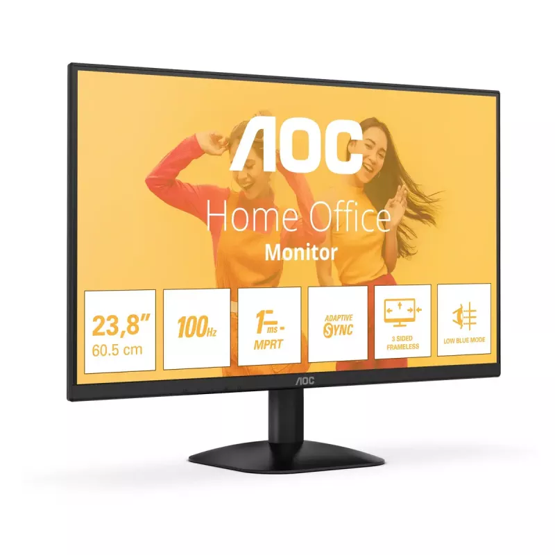 AOC B3 24B35HM2 datora monitors 60.5 cm (23.8 collas) 1920 x 1080 Full HD LED Melns