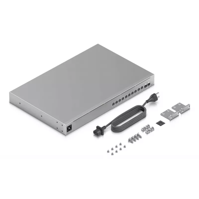UBIQUITI NETWORKS Unifi Switch USW-Pro-XG-10-PoE 1U, profesionālas klases 10 portu L3