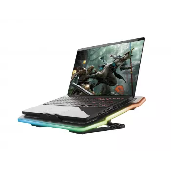 Trust GXT 1126 Aura RGB portatīvā datora dzesēšanas paliktnis līdz 17,3 collām
