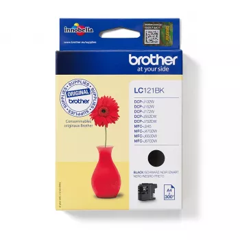 Brother LC121BK tintas kasetne 1 gab. Oriģināla melna