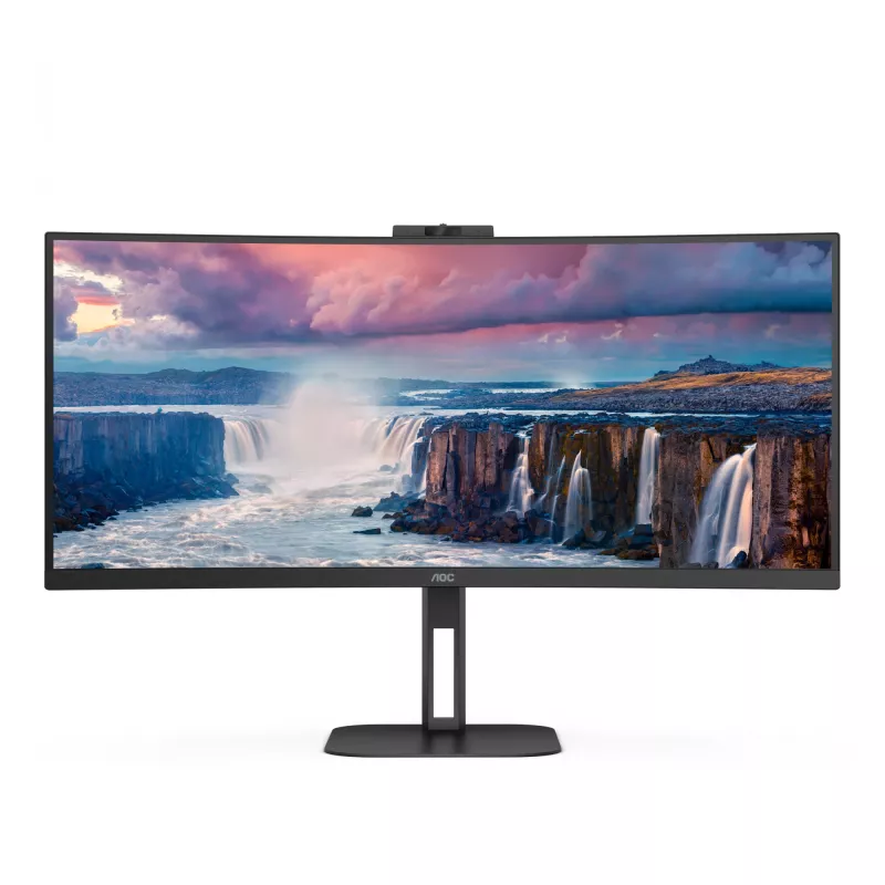 AOC V5 CU34V5CW datora monitors 86,4 cm (34 colli) 3440 x 1440 pikseļi Wide Quad HD LED Melns