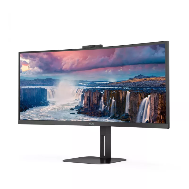 AOC V5 CU34V5CW datora monitors 86,4 cm (34 colli) 3440 x 1440 pikseļi Wide Quad HD LED Melns