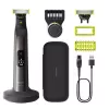 Philips OneBlade Pro 360 QP6652/61 Sejai un ķermenim, Iebūvēts displejs, Mazgājams, Baterija, Hroms