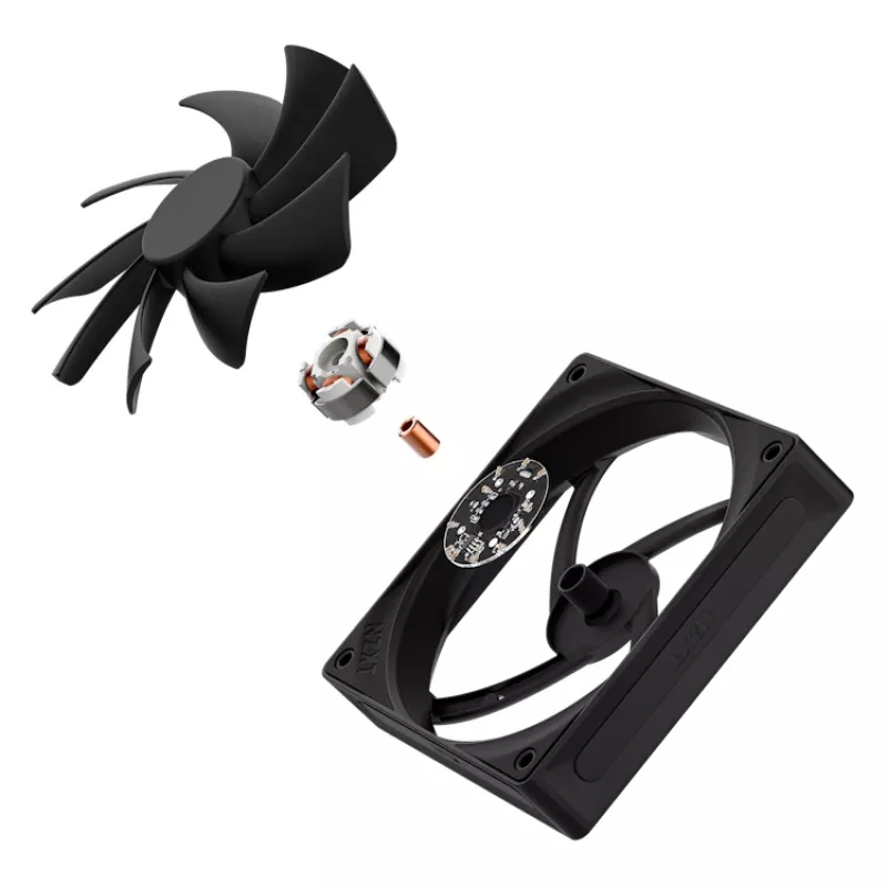 NZXT dzesēšanas ventilators F120q 120mm melns kluss gaisa plūsma
