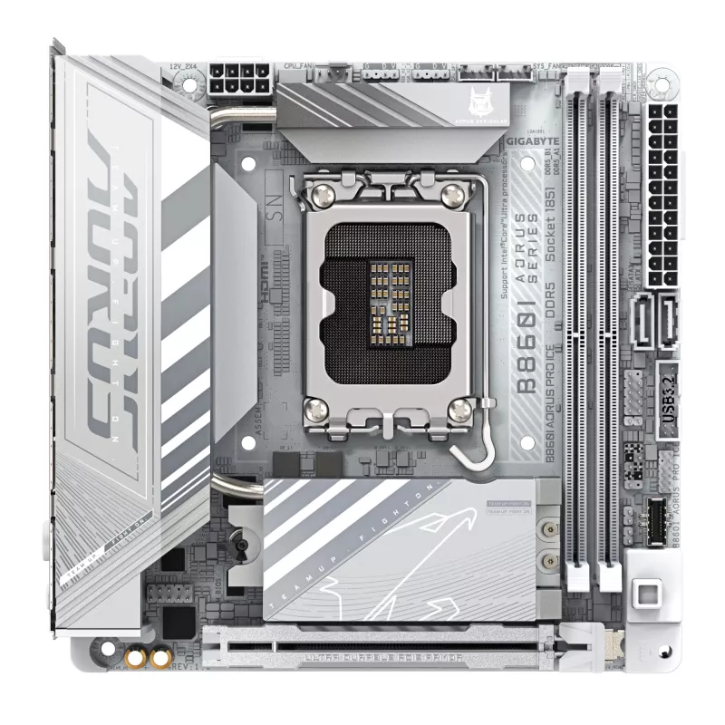 Mātesplate GIGABYTE B860I AORUS PRO ICE, Intel B860, LGA 1851, Mini-ITX