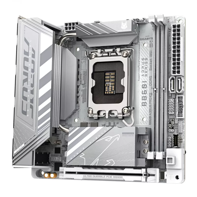 Mātesplate GIGABYTE B860I AORUS PRO ICE, Intel B860, LGA 1851, Mini-ITX