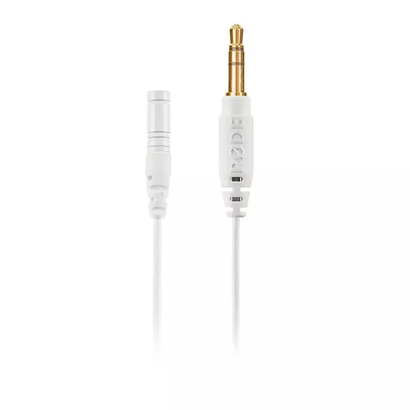Lavalier mikrofons RØDE LAVALIER GO — piespraužams, kondensatora, visvirzienu, 3,5 mm, 20–20000 Hz, balts/melns