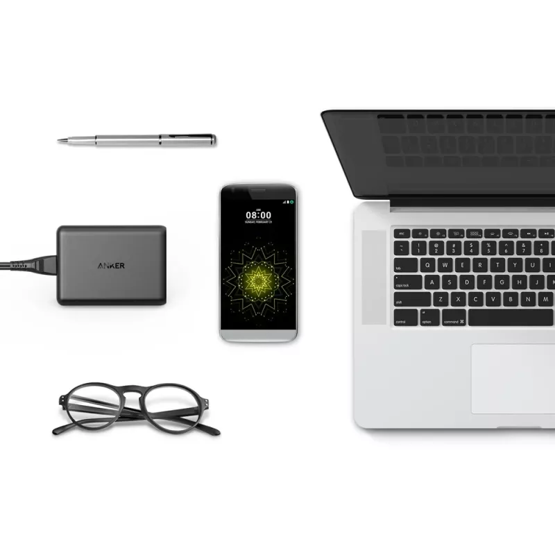 ANKER Powerport Speed 5 2x Quick Charge 3.0 Eu Melns