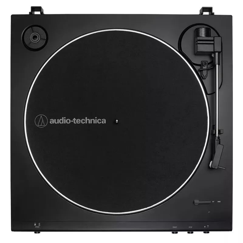 Siksnas piedziņas audio vinila atskaņotājs Audio-Technica AT-LP60X Pilnībā automātisks Melns