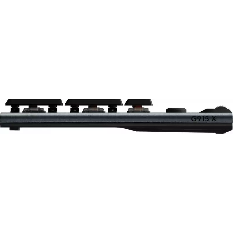 LOGITECH G915 X Lightspeed bezvadu zema profila spēļu tastatūra - Melna - Qwerty - US International Tactile