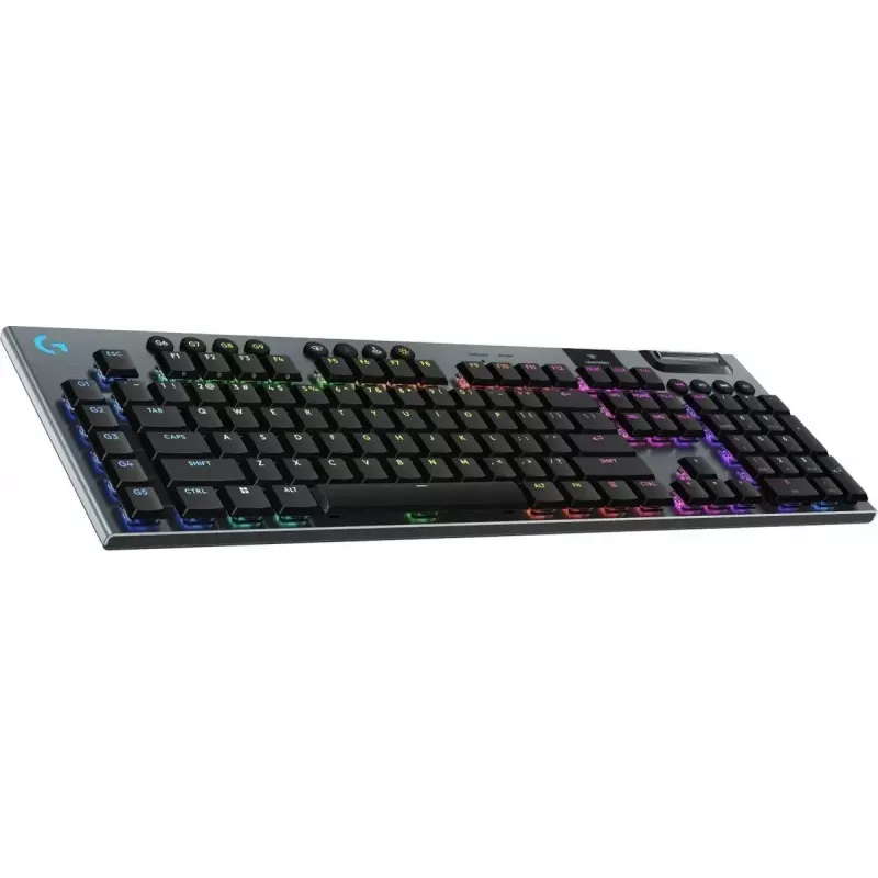 LOGITECH G915 X Lightspeed bezvadu zema profila spēļu tastatūra - Melna - Qwerty - US International Tactile