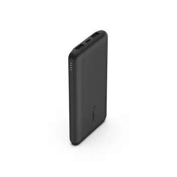 BELKIN 10k Power Bank ar USB-C 15W Dual USB-A 15cm USB-A uz C Kabelis Melns