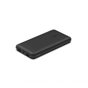 BELKIN 10k Power Bank ar USB-C 15W Dual USB-A 15cm USB-A uz C Kabelis Melns
