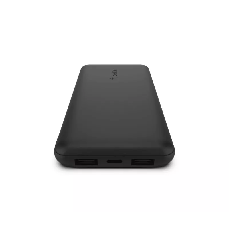 BELKIN 10k Power Bank ar USB-C 15W Dual USB-A 15cm USB-A uz C Kabelis Melns